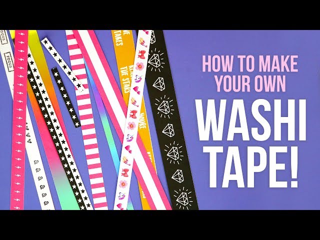 DIY: HOW TO MAKE WASHI TAPE & SLIM WASHI TAPE 🌈 MAKING DECORATIVE TAPE AT  HOME 