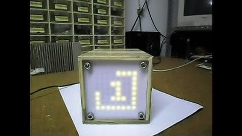 8x8 led matrix Arduino buttonless clock and thermometer