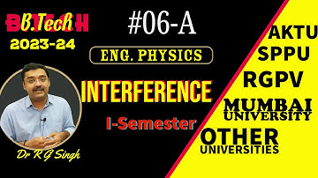 Interference of light waves lecture 06 B.Tech Engineering Physics 2024 #rgpv #aktu #sppu #rgsclasses