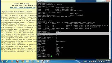 System Information commands in Linux