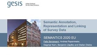 Semantic Annotation, Representation and Linking of Survey Data