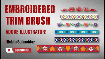 Make an Embroidered Trim Pattern Brush in Adobe Illustrator for Fashion Design||Robin Schneider