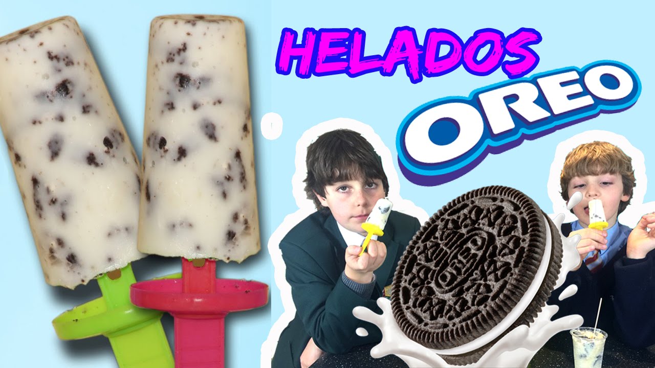 HELADOS de OREO y yogur * RECETAS faciles para NIÑOS - YouTube