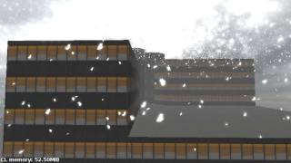 Falling snow based on dynamically calculated wind fields