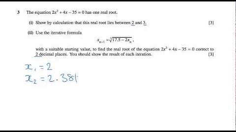 OCR Core 3 June 2006 q3ii - A2 Maths - Iterative/Numerical Methods