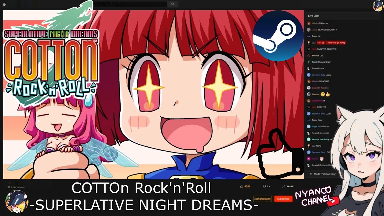 【Steam】 COTTOn Rock'n'Roll -SUPERLATIVE NIGHT DREAMS- with Nyanco Channel