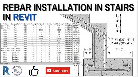 STEEL REBARS IN CONCRETE STAIRS IN REVIT TUTORIAL