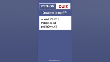 Day 47 Python Quiz: Can You Guess the Output? 🤔 #python #programming #quiz