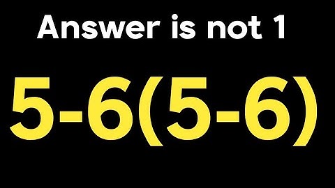 5-6(5-6) = ❓ / Can you solve this simple math question / PEMDAS rules maths question