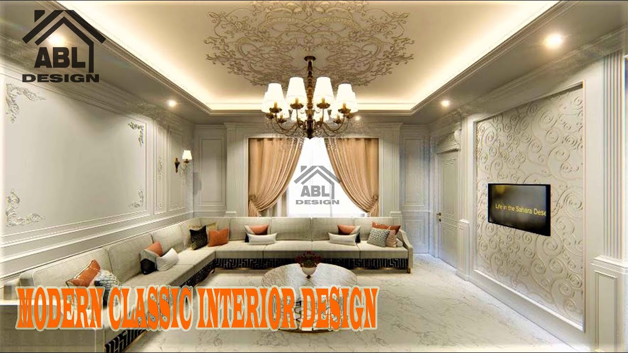 CLASSIC | MODERN | HALL INTERIOR DESIGN 3D ANIAMATION - YouTube