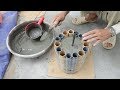 Ideas With Cement For Beginner at Home - Tip Creative a Plant Pots From Paper Tube And Cement