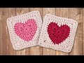 How To Crochet A Perfect Heart Granny Square 