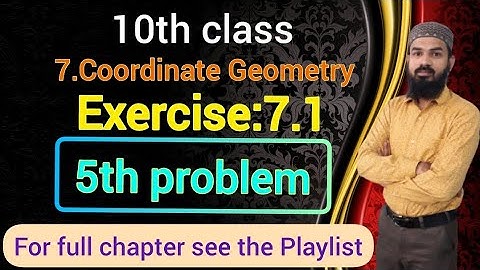7.Coordinate Geometry Ex:7.1(5th problem)ssc cbse Telangana 10th class