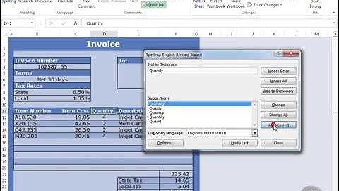 Microsoft Excel 2013 Tutorial 105  Spell Check and AutoCorrect