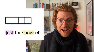 Cryptic Crossword #33: Just for show (4) #crypticcrossword