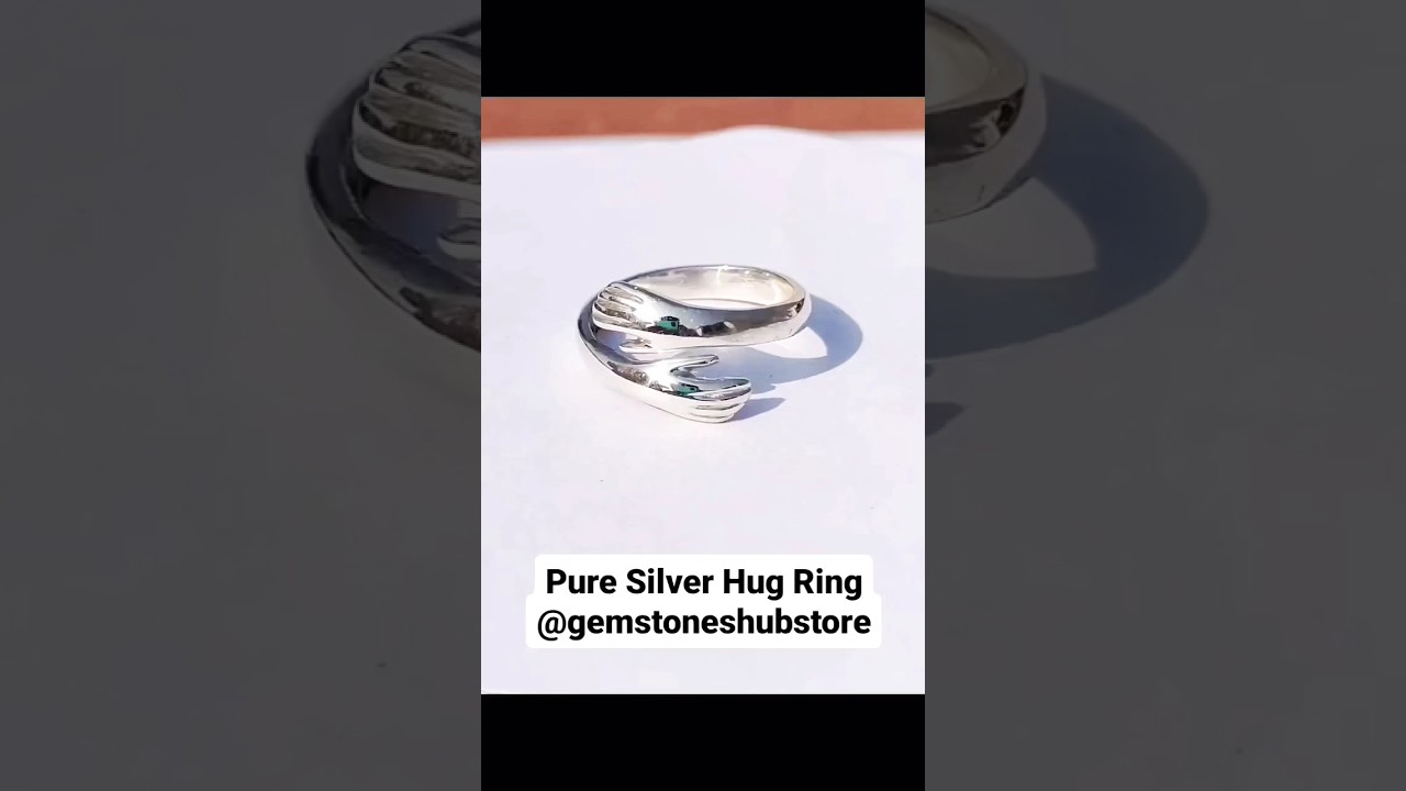 Embrace elegance with our Hug Silver Ring 