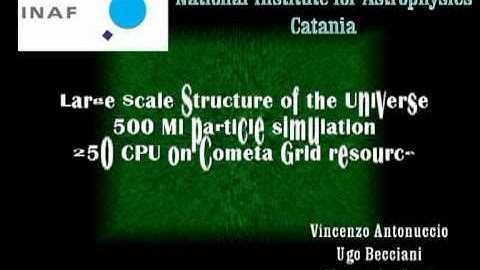 Large Scale Structure of The Universe 500 MI particle simulation