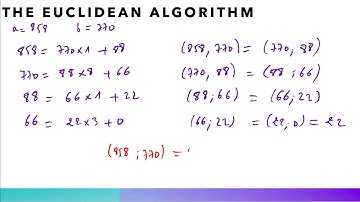 Lecture 7 : The Euclidean algorithm and the Bézout Identity.