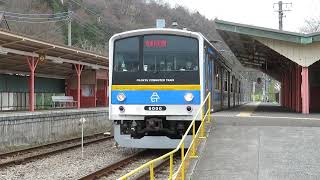 富士山麓電気鉄道6000系 6002F 谷村町駅発車