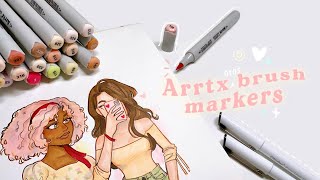 🍧💕draw with me! ft. Arrtx oros brush markers ⁎⁺˳✧༚