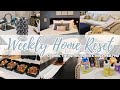 WEEKLY HOME RESET | SUNDAY RESET | CLEANING, TIDYING, RESTOCKING & LUNCH MEAL PREP