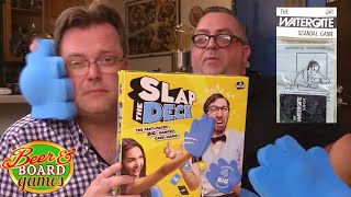 Slap Game, Watergate Game, Aussie Yes Ape, Baby Cookie, and a musical number - Beer and Board Games