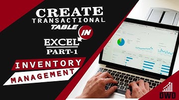 MS Excel Inventory Management System (Part-1) Dynamic Transactional Sheet
