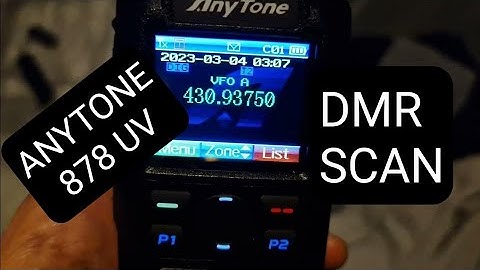 ANYTONE 878 SCANNING IN VFO MODE