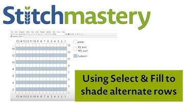 Using Select & Fill Mode to shade every second row - Stitchmastery tutorial