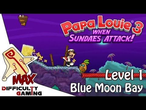 Papa Louie 3: When Sundaes Attack 100% Walkthrough - Level 9 & 10: Radley  Caverns & X Zone 