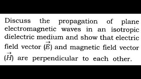 Electromagnetic Wave in isotropic dielectric medium