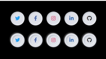 Neumorphic Social Media Icons | Button Effect (HTML, CSS & JavaScript) | CSS Tutorial