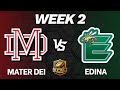 EPSL Football: HS Series: Mater Dei Monarchs vs Edina Hornets - Week 2