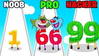 NOOB vs PRO vs HACKER | Digit Run | With Oggy And Jack | Rock Indian Gamer |