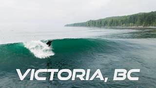 Surfing a Perfect Left Reef Break near Victoria, BC 🇨🇦
