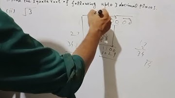 Class 8th Math New Book Unit 1 Exercise 1.8 Q1 Complete-Find the square root upto 3 decimal places