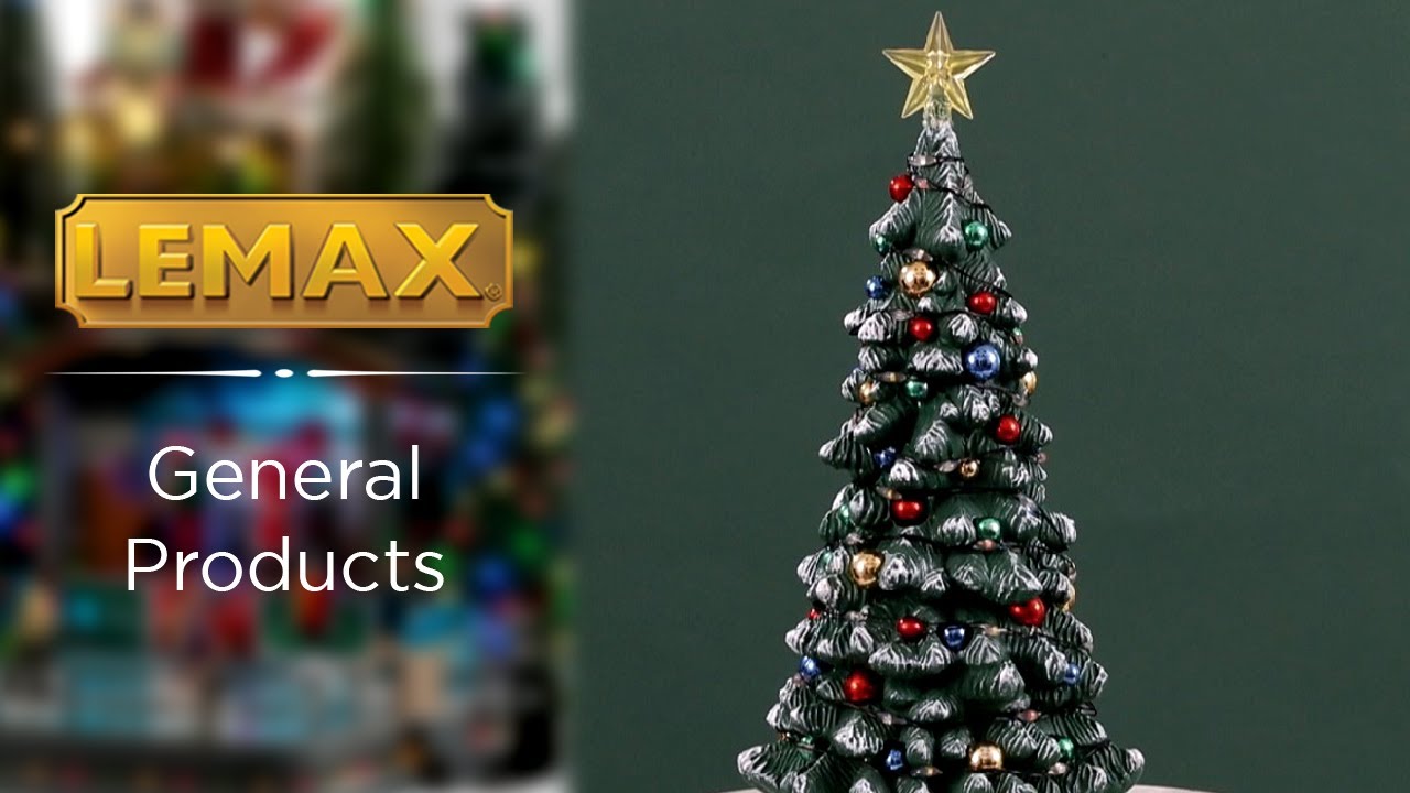 Lemax Snowy Christmas Tree SKU: 34102 - YouTube