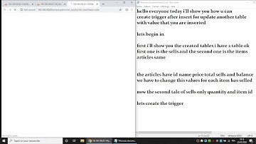Create Trigger after insert for update (MySqL Trigger)