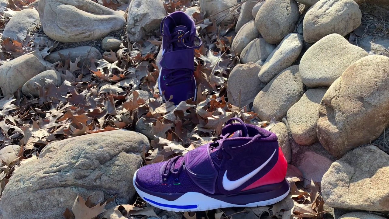 kyrie 6 purple on feet