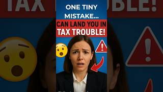 Tax Fraud Nightmare! ⚠️ One Small Mistake Can Cost You BIG #itr #fileyourincometaxreturn #shorts