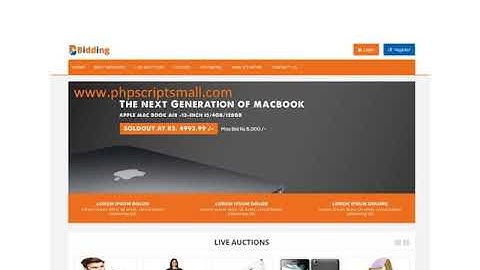 Auction Script - Reverse Auction Script - Auction php Script