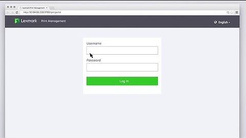 Lexmark Print Management—Using the server web portal