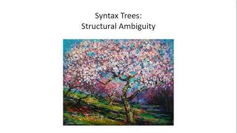 Syntax Trees: Structural Ambiguity