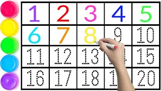 1234567890 for Kids | Learn to Read \& Write Numbers 1 to 20 for Kids | Ks Art