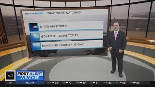 Warm Monday, storms possible Tuesday in Maryland