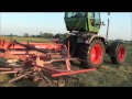 Omgebouwde Fendt Xylon 524 gras harken