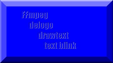 ffmpeg delogo, draw text blink textevery 10 seconds.