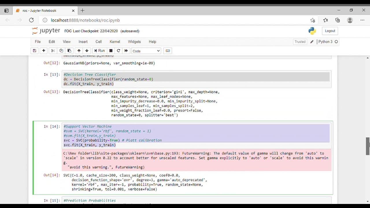 AUC-ROC Curve in Python using Machine Learning Algorithms - YouTube