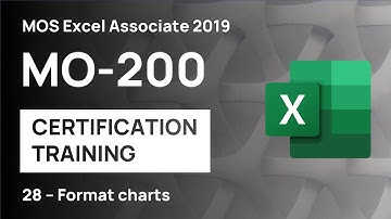 #28 How to format charts and apply chart styles in Excel | MO-200 MOS Excel Associate 2019