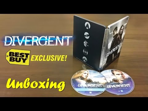 Divergent Best Buy Exclusive SteelBook Unboxing (Blu-ray + DVD + Digital Copy + UltraViolet)